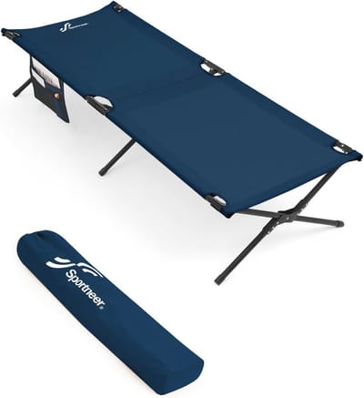 Draagbare Campingbed voor Volwassenen 199 x 73 cm - Ondersteunt 159 kg met Draagtas