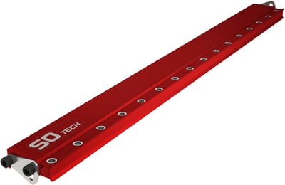 SOTECH Aluminium precisieboormal BS-32-500 (499 x 46,5 x 17 mm) voor gatenrijen met 32 mm gatafstand Plankdragers Bevestigingsplaten