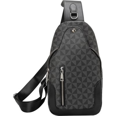 Klassieke borsttassen voor mannen en vrouwen, sportieve crossbodytassen met grote capaciteit, bedrukte kassa-tassen en kleine heuptassen gray