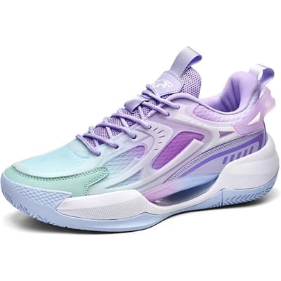 Heren Dames Basketbalschoenen Mode Lichtgewicht Ademend Sportschoenen Training Atletische Sneakers Heren Zapatos Casuales De Hombre 39 paars
