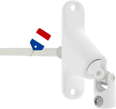Draaiuitgang Raam - Kruk Systeem - Rolluiken Bediening - 90 Graden Hoek - 355 mm Lengte - Wit