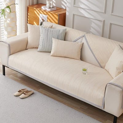 Coussin de Canapé d'Été Luxe Léger Tapis Rafraîchissant Nouveau Coussin Antidérapant Housse de Canapé d'Été Tissu Serviette 70*70cm