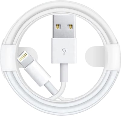 USB A naar Geschikt voor: USB Lightning Kabel - 1 Meter Oplaadkabel 1x - Wit