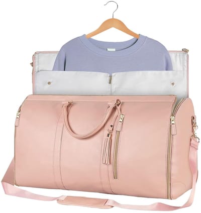 Dailygoods- Opvouwbare Reistas - Duffeltas voor Kledingstukken - Roze - Reistassen - Multifunctioneel - Houdt Kleding Kreukvrij