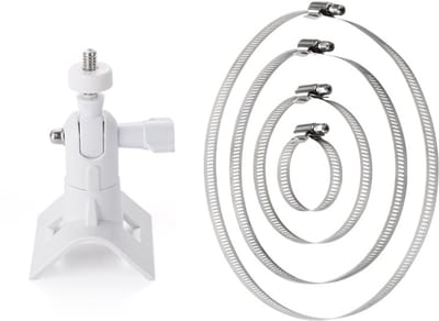 Geschikt voor universele beugels van geschikt voor Arlo/Wyze/Eufycam voor wand- en plafondmontage, boorvrije paalbeugel voor beveiligingscamera's buitenshuis - wit