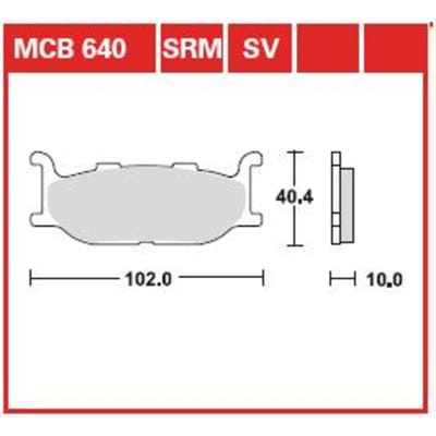 Bremsbelagsatz, ohne Straßenzulassung TRW MOTO MCB640SRM