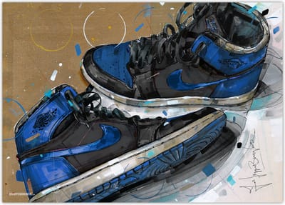 Sneaker poster 1984 royal blue 70x50 cm
