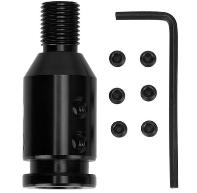 Dailygoods - Universele versnellingspook - Adapter voor versnellingspook zonder draad - Zwart - Corrosiebestendig - Lichtgewicht aluminium - Geschikt...