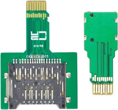 2 Stuks TF Micro SD Male naar SD Card Vrouwelijke Extensie Adapter voor PCBA SD/SDHC/SDXC UHS-III UHS-2 Verbeterde Gegevensoverdracht