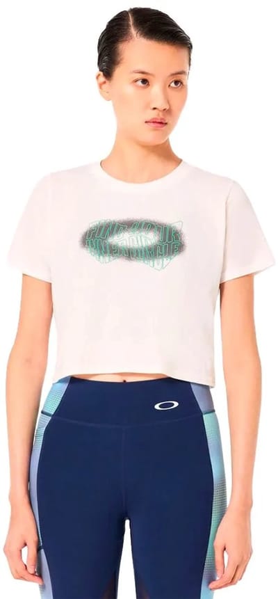Oakley Apparel Pursuit Crop T-shirt Met Korte Mouwen Wit S Vrouw