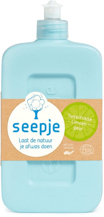 4 x Seepje - Afwasmiddel - Milieuvriendelijk - Tintelfrisse Limoen Geur - 500 ml - Afwasmiddel - Milieuvriendelijk - Biologisch Afbreekbaar - Limoen - Ecologisch