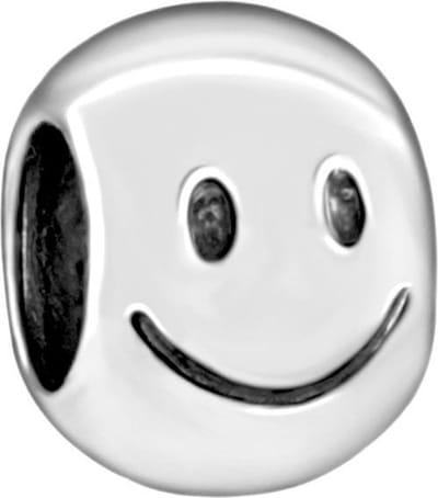 Quiges - 925 - Zilveren - Bedels -Sterling zilver - Beads - Smiley Kraal Charm - Geschikt – voor - alle bekende merken - Armband Z125