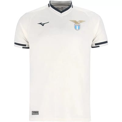 Mizuno Lazio 25/26 Weg T-shirt Met Korte Mouwen Wit L Man