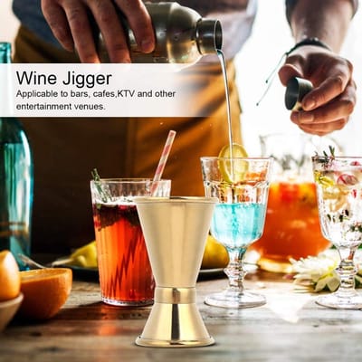 Dailygoods- Maatbeker Roestvrij Staal 1 Liter - Bar Maatbeker - Cocktail Jigger - Vaatwasmachinebestendig - Antislip - Hoogwaardige Afwerking - Cocktailjigger