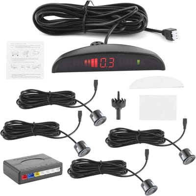 Parkeermonitorsensor voor Auto met 4 Radarsensoren - DC 12V Achteruitrijsysteem