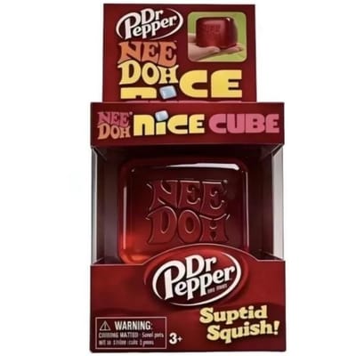 Hete Schylling NeeDoh Nice Cube, Sensorisch Anti-Stress Blok, Zacht Squishy Stressverlichtend Fidget Speeltje, Ideaal Souvenir Cadeau voor Kinderen