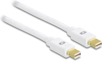 Delock - Mini DisplayPort Beeldscherm Kabel - wit - 2 meter
