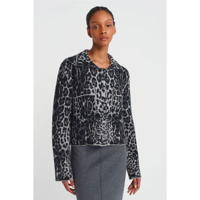 Lepeldruk Knopen Cardigan