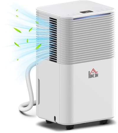 Archi Luchtontvochtiger – Luchtreiniger - Ventilatie - 10L per Dag – 2L Watertank – LED Display – 24 Uurs Timer – Stil – Wit