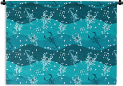 Wandkleed - Wanddoek - Schorpioen - Zodiac - Patroon - 120x90 cm - Wandtapijt