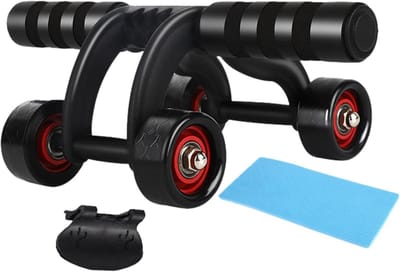Buikspier Trainingsroller - Fitnessroller Kernspieren - Buikspieren Versterken - Antislip Stabiliteit - 1.1 kg - Meerkleurig