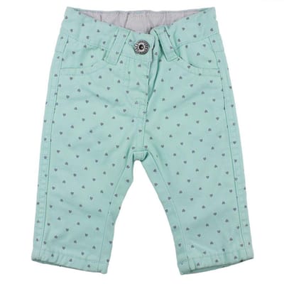 Dirkje Meisjes Broek - Groen/mint - Maat 80