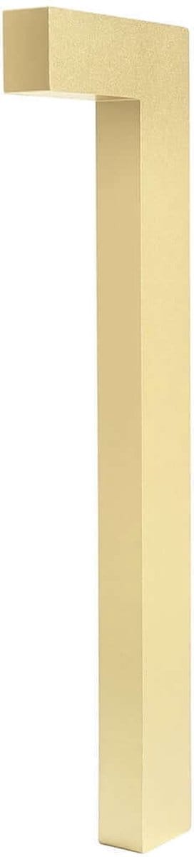 Gouden huisnummer 1 - 10 cm hoog - Aluminium - Goud Modern Huisnummer - Goud Huisnummer - Huisnummer Gold - Gratis verzending - 100mm hoog