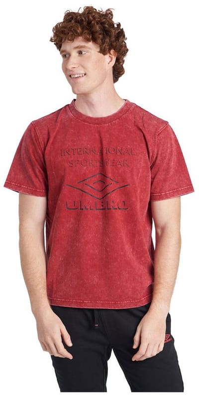 Umbro Large Logo T-shirt Met Korte Mouwen Rood S Man