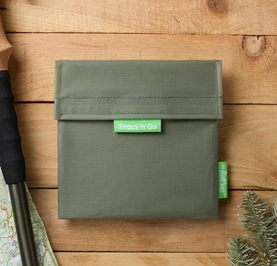 Snack'n'Go Outdoor Olive Trail - Duurzame Lunchzakje voor Wandelen & Kamperen – Herbruikbare Broodzak – Compact & Lichtgewicht