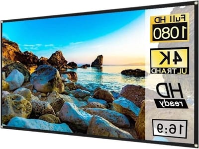 Projectiescherm Opvouwbaar - Wit Zacht Scherm - Thuisbioscoop Ervaring - Eenvoudige Installatie - 150 inch - Wit