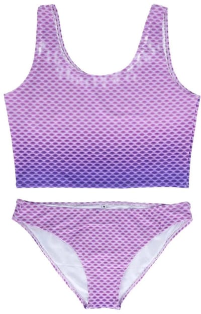 Mermaid Sisters bikini set voor meisjes - Blauw/Paars - Maat 104-122 - Zeemeermin zwemkleding