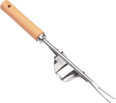 Onkruidverwijderaar Handmatig - Worteltrekker Tuin - Onderhoud Gazon - Hefboomprincipe Ontwerp - 32 cm Lengte - Zilver