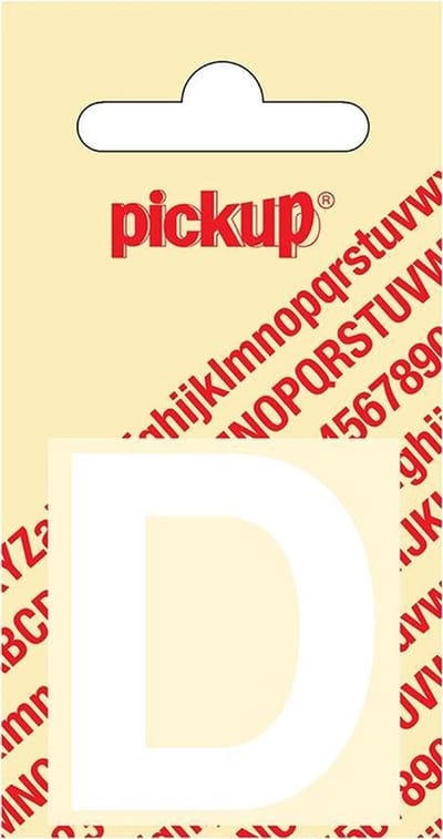 Pickup plakletter Helvetica 40 mm - wit D