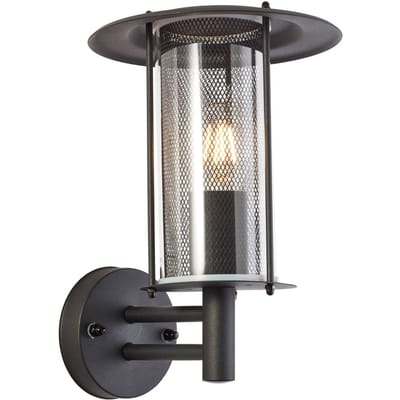 Brilliant Detroit buitenwandlamp, mat zwart, metaal, kunststof