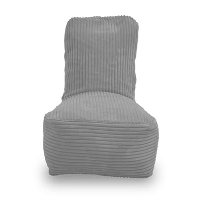 Whoober Fiji – Kinderstoel Zitzak – Grijs dik ribfluweel – Comfortabel & Duurzaam
