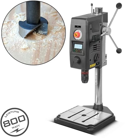 STAHLWERK MBD-800 ST tafelboormachine met positioneerlaser | 800 W kolomboormachine | 200 - 2.500 tpm | snelspanboorhouder 1,5 - 13 mm | kolomboormachine met 90 mm boorslag | digitaal display