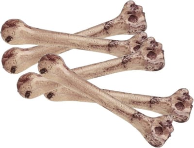 Atosa skeletten botten - 5x - L33 cm - kunststof - halloween decoratie - horror - themafeest