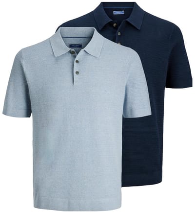 Jack & Jones Heren poloshirt 2 pack Bluriley