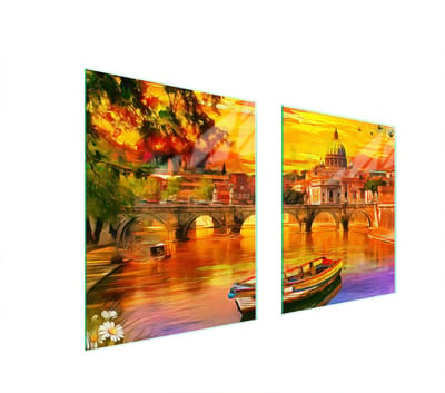 TMK ArtDeko Serie - Glazen Beschermplaat voor Fornuis - 85x52 cm - Veilige Montageoplossingen