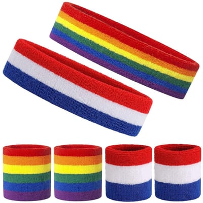 Dailygoods- Zweetbanden voor Dames/Heren - Sporthoofdband - Sportarmbanden - Zweetbanden Hoofd - Zweetbanden Pols - Dubbel Gebreide Pluche Lagen - Sportbanden