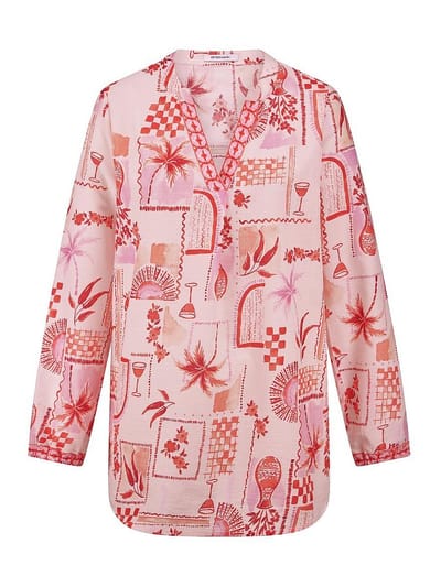 Lange blouse Van Peter Hahn wit