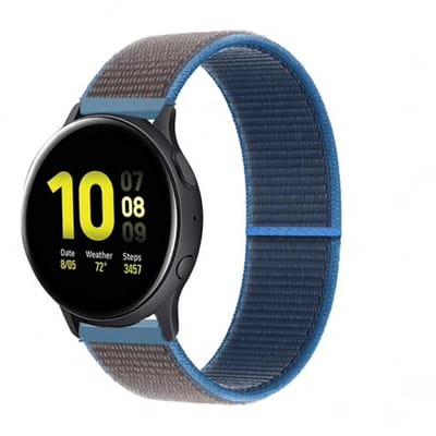 Spacecase Horlogeband Sc Nylon Band 22Mm Surf Blauw Voor Apple Watch