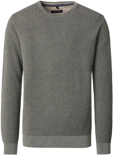 Casa Moda Effen Heren Trui Katoen Met Ronde Hals - XXL
