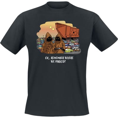 Star Wars - Disney T-shirt - Jawa - Ok, Remember Where We Parked! - M tot L - voor Mannen - navy