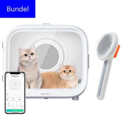 PETKIT Airsalon Max dierenborstel Bundel - Professionele Waterblazer - Honden en Katten - Droogcabine
