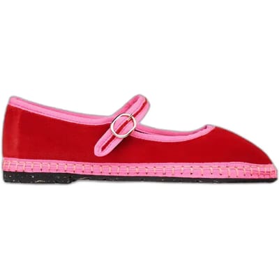 Fluwelen ballerina's voor dames Flabelus Mary Jane