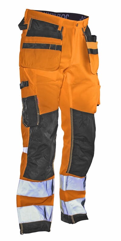 Jobman 2222 Hi-Vis Trousers Star HP 65222207 - Oranje/Zwart - C58