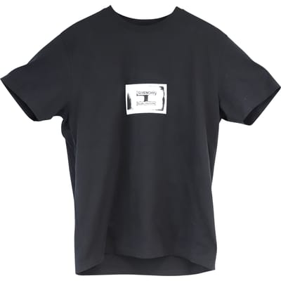 Givenchy T-shirt met logo in zwarte katoenen jersey