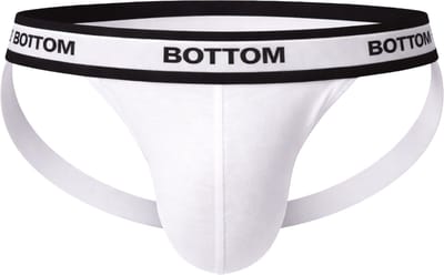 Barcode Berlin Jockstrap BOTTOM White-Black - MAAT S - Heren Ondergoed - Jockstrap voor Man - Mannen Jock
