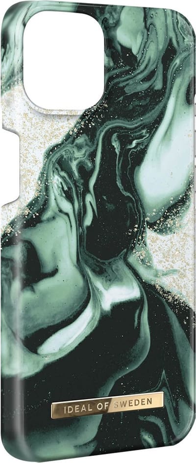 iDeal of Sweden iPhone 14 & 13 Backcover hoesje - Fashion Case - Golden Olive Marble